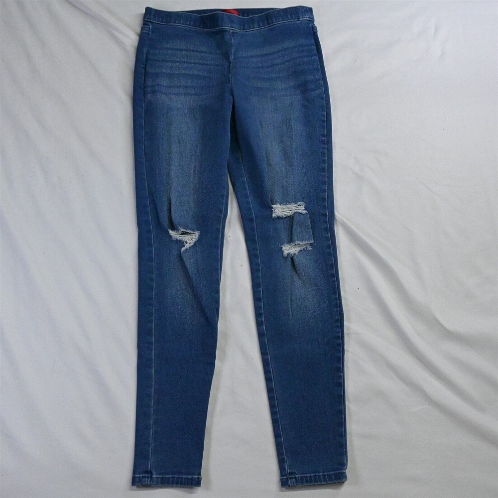 Jennifer Lopez‎ 4 Short Legging Pull On Medium Destroyed Stretch Denim Jeans